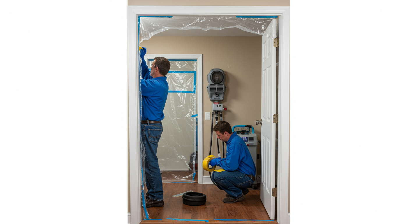 Mold containment setup in Smyrna, GA