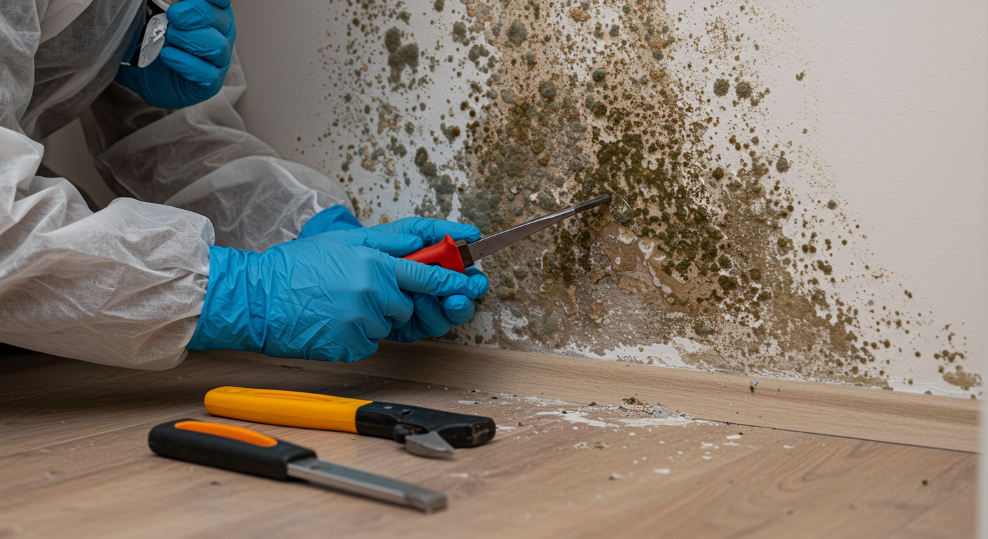 Mold Removal Technician in Action